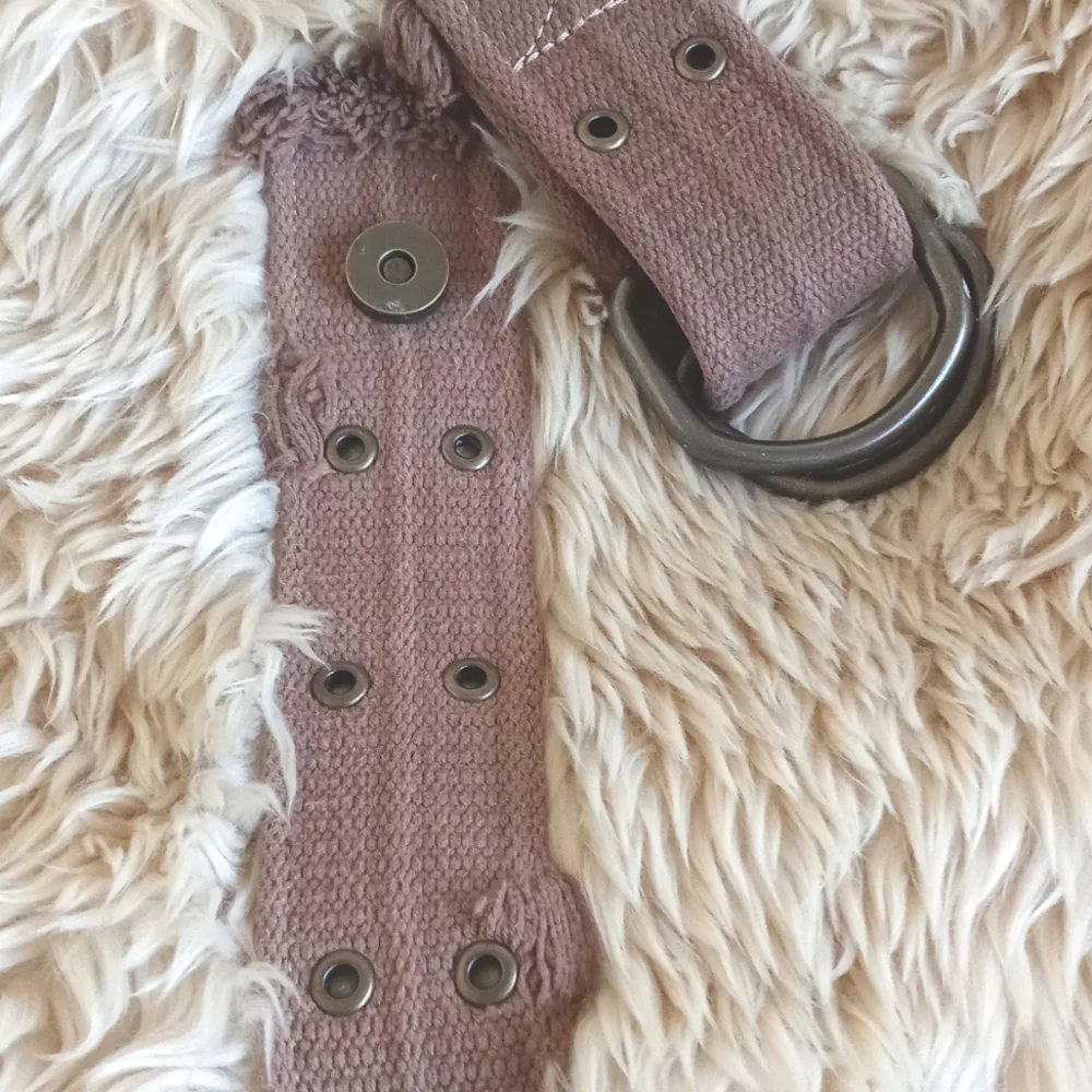 Vintage Faux Fur Burning Man Purse / Hobo Bag Thick Canvas Straps Brass Hardware